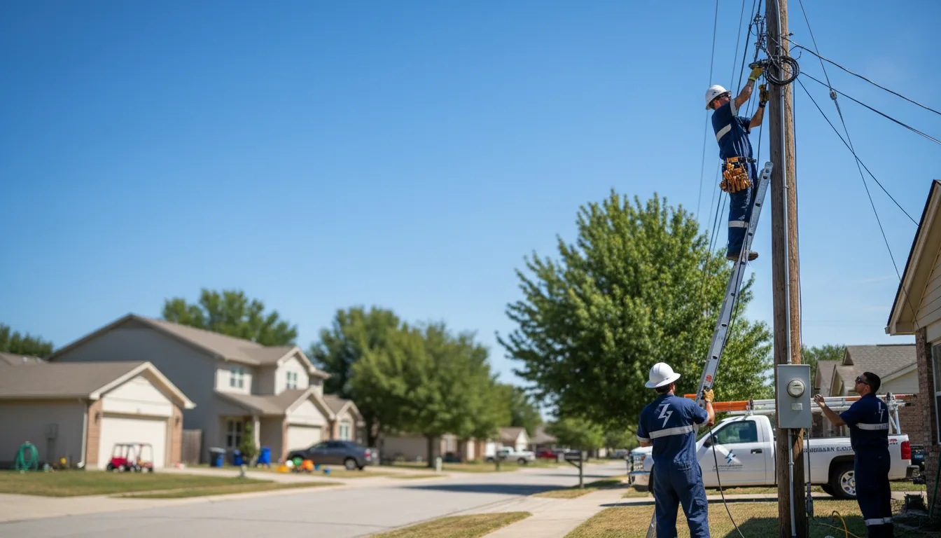 Residential electrician providing installation services in Clifton, TX